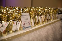 A sponsored wine cooler raffle display at the NOFCC Gold Soiree.
